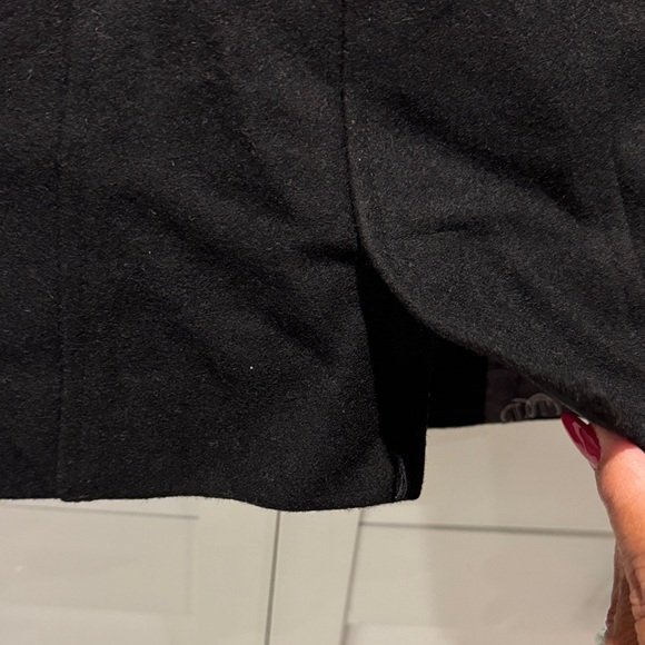 Tart Collections NWOT Wool lined Black Military-Style Jacket with shoulder Pads. - Picture 7 of 13